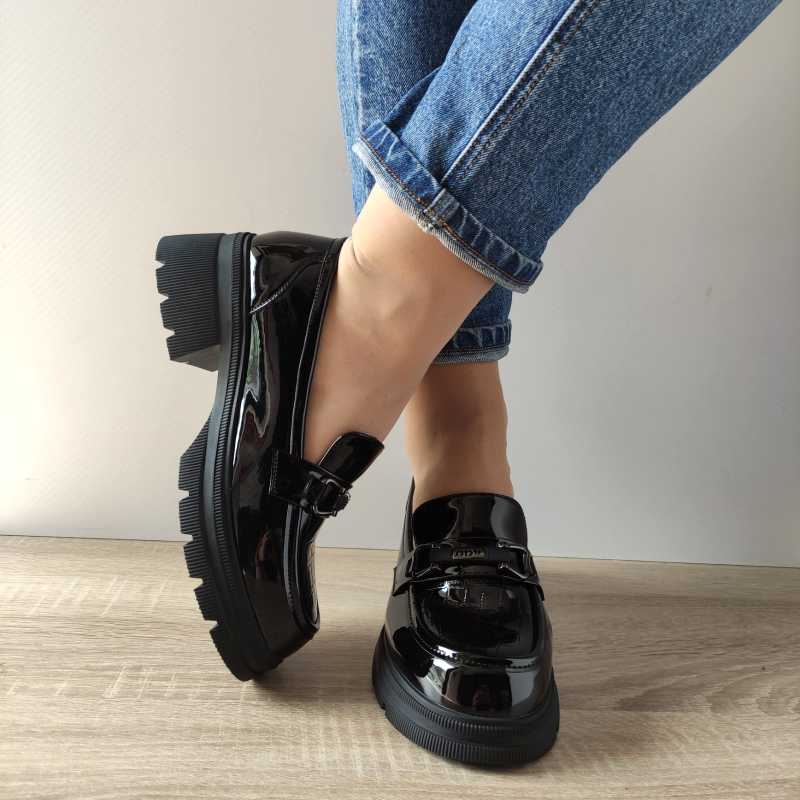 PANTOFI CASUAL DAMA FORMAZIONE TP6830-1 NEGRI LAC - imagine 5