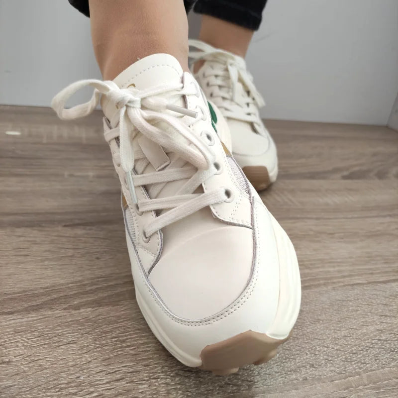 PANTOFI CASUAL DAMA FRANCO GERARDO 18002-8 ALBI CU VERDE - imagine 3