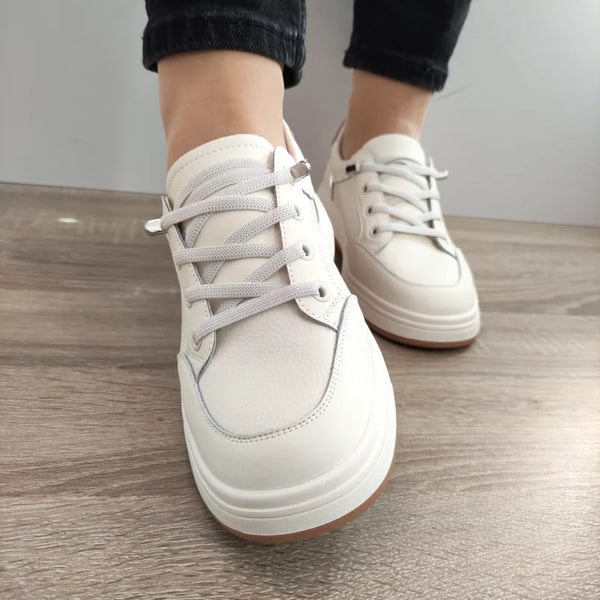 PANTOFI CASUAL DAMA FRANCO GERARDO 8196-8 CREM + APRICOT - imagine 5