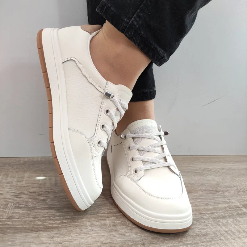 PANTOFI CASUAL DAMA FRANCO GERARDO 8196-8 CREM + APRICOT - imagine 4