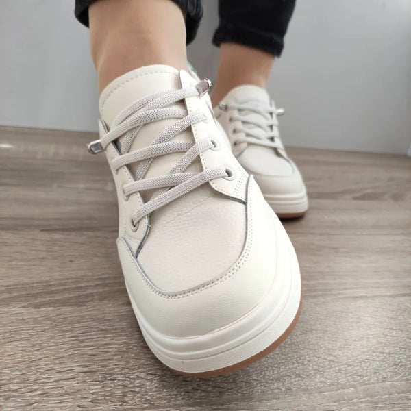 PANTOFI CASUAL DAMA FRANCO GERARDO 8196-8 CREM + VERNIL - imagine 5