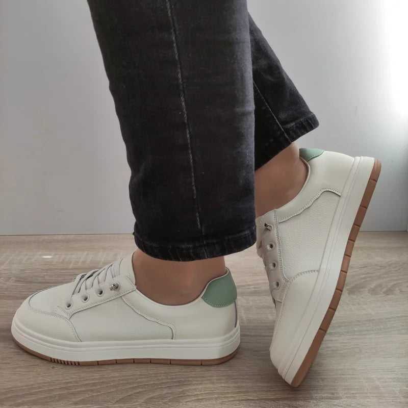 PANTOFI CASUAL DAMA FRANCO GERARDO 8196-8 CREM + VERNIL - imagine 2