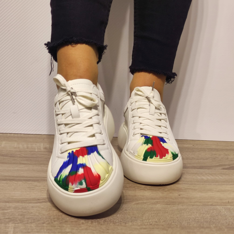 PANTOFI CASUAL DAMA FRANCO GERARDO 88135 ALBI + COLOR - imagine 5