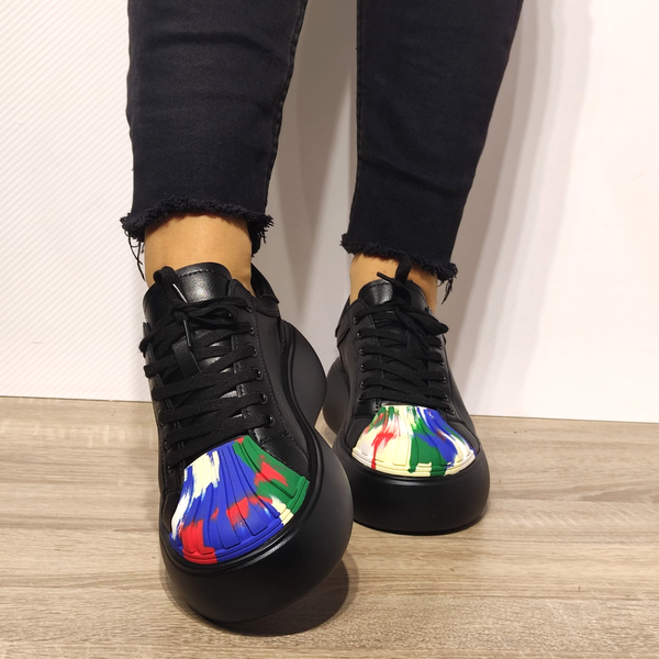 PANTOFI CASUAL DAMA FRANCO GERARDO 88135 NEGRI + COLOR - imagine 5