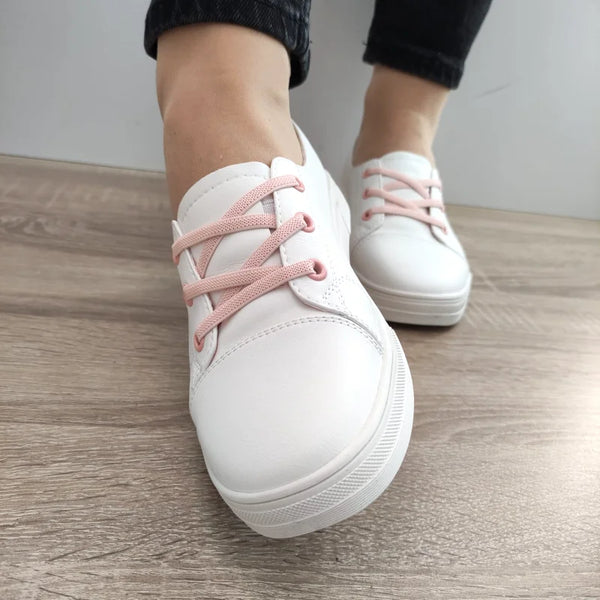 PANTOFI CASUAL DAMA FRANCO GERARDO 88727 ALBI CU ROZ - imagine 3