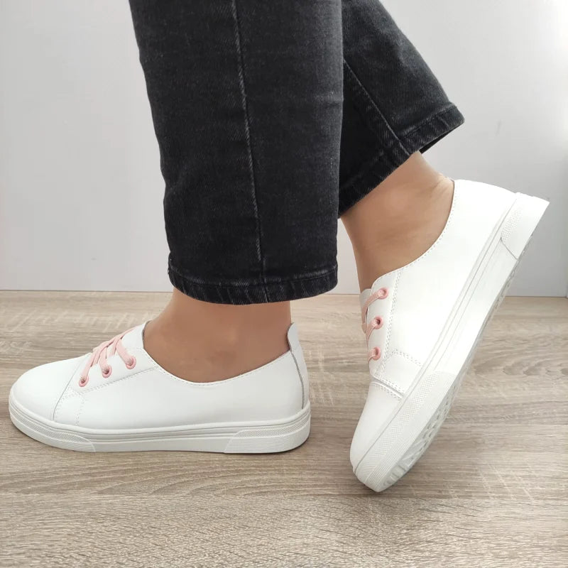 PANTOFI CASUAL DAMA FRANCO GERARDO 88727 ALBI CU ROZ - imagine 4