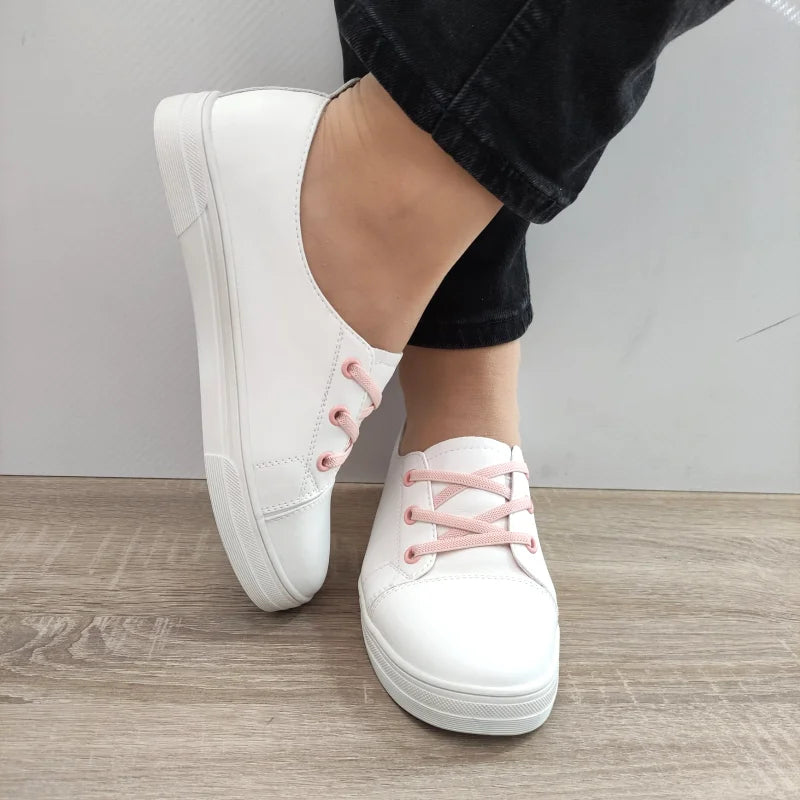 PANTOFI CASUAL DAMA FRANCO GERARDO 88727 ALBI CU ROZ - imagine 5