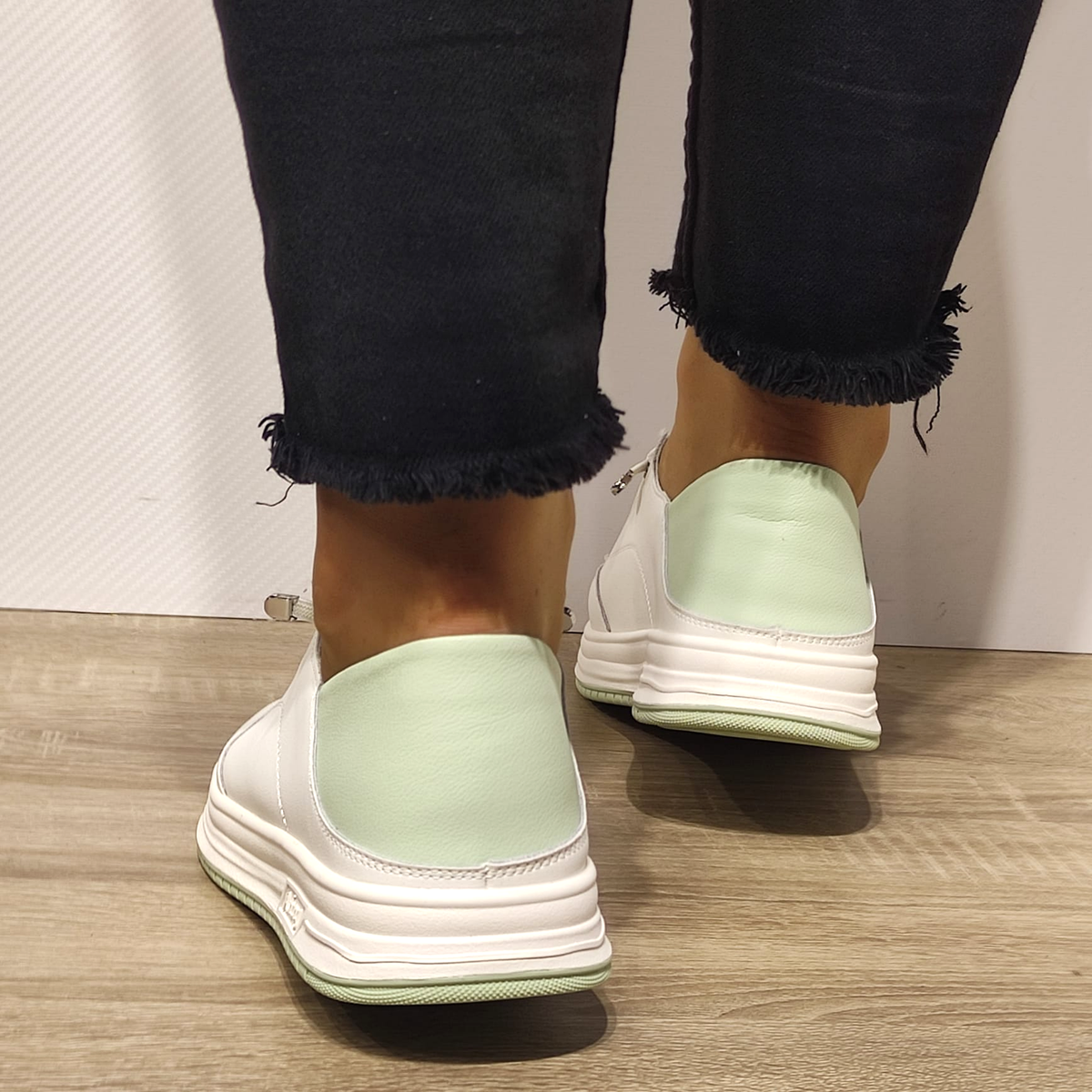 PANTOFI CASUAL DAMA FRANCO GERARDO 89198-8 ALBI + VERNIL - imagine 3