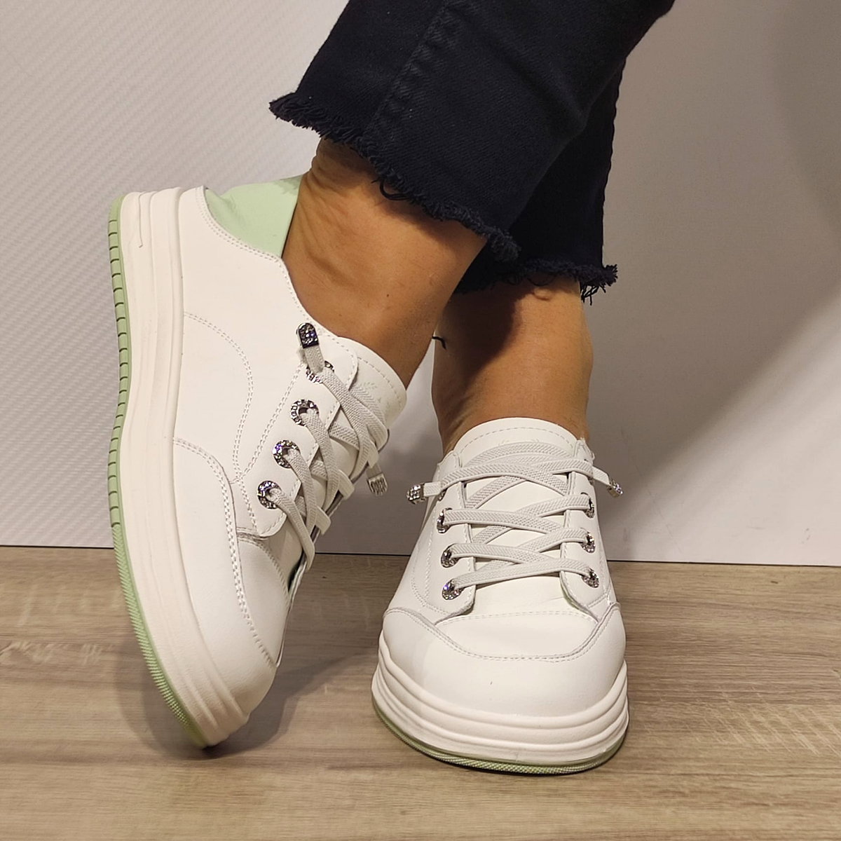 PANTOFI CASUAL DAMA FRANCO GERARDO 89198-8 ALBI + VERNIL - imagine 4