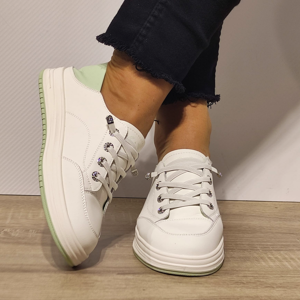 PANTOFI CASUAL DAMA FRANCO GERARDO 89198-8 ALBI + VERNIL - imagine 4