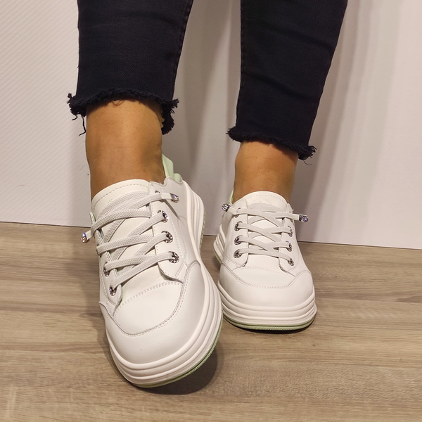 PANTOFI CASUAL DAMA FRANCO GERARDO 89198-8 ALBI + VERNIL - imagine 5