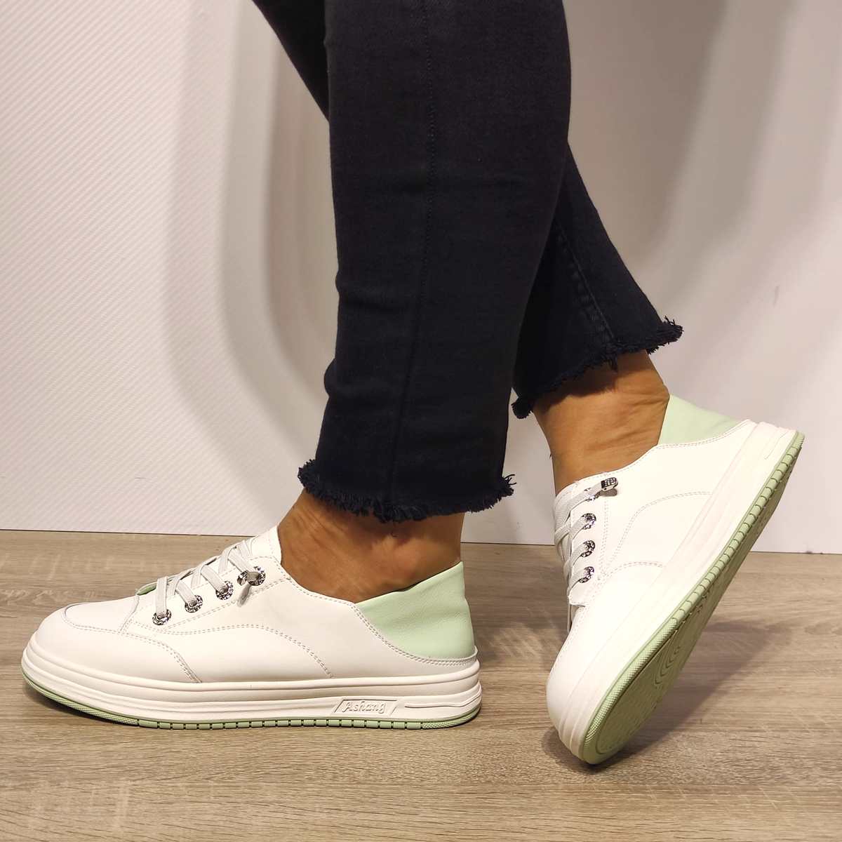 PANTOFI CASUAL DAMA FRANCO GERARDO 89198-8 ALBI + VERNIL - imagine 6