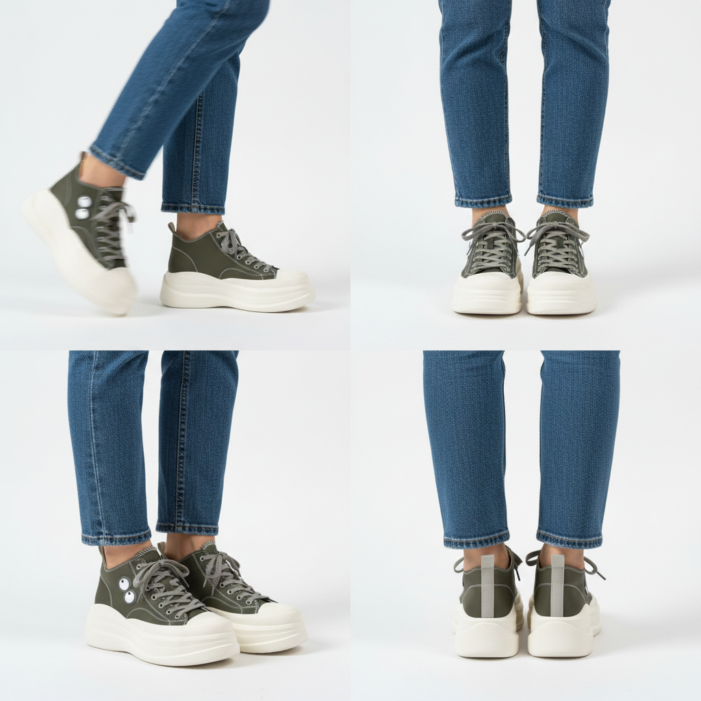 PANTOFI CASUAL DAMA FRANCO GERARDO KM3817 KHAKI - imagine 3