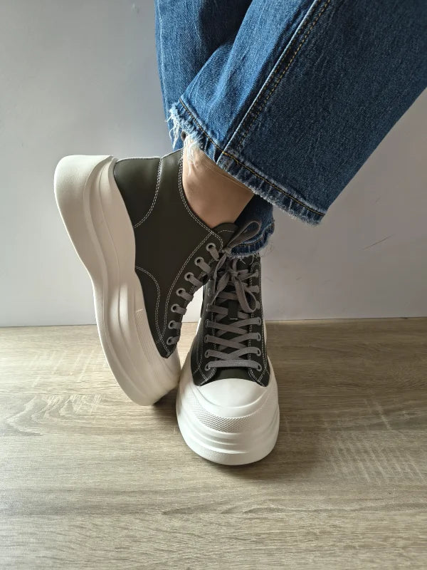 PANTOFI CASUAL DAMA FRANCO GERARDO KM3817 KHAKI - imagine 7