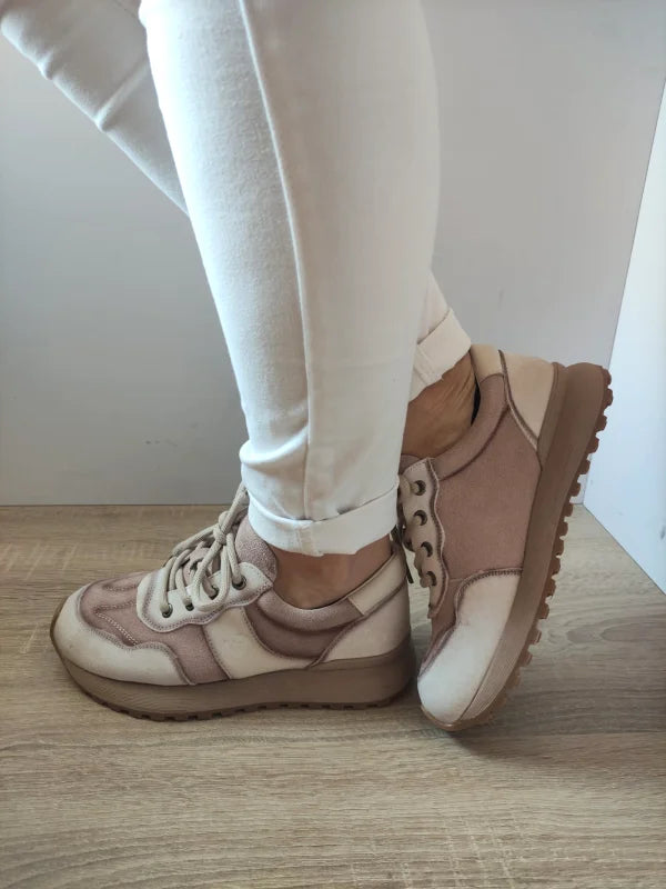 PANTOFI CASUAL DAMA FRANCO GERARDO KM9819 CREM - imagine 2