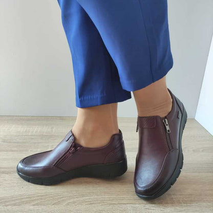 PANTOFI CASUAL DAMA JANA 24663-41 BORDO