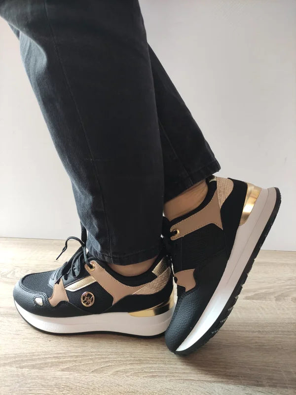 PANTOFI CASUAL DAMA JOMIX WSC250721-1 NEGRI CU MARO - imagine 4