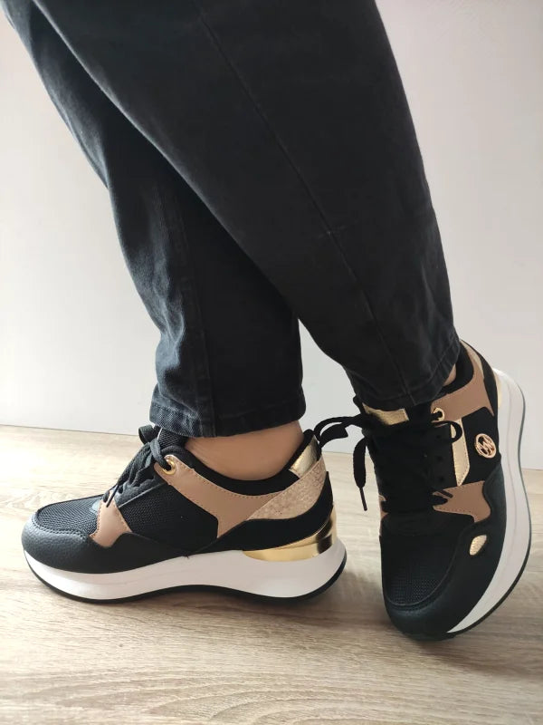 PANTOFI CASUAL DAMA JOMIX WSC250721-1 NEGRI CU MARO - imagine 2