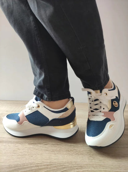 PANTOFI CASUAL DAMA JOMIX WSC250721-3 ALBI CU BLEUMARIN