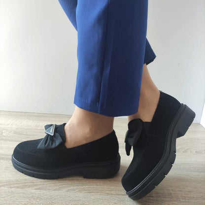 PANTOFI CASUAL DAMA KARISMA 50002B 01-I NEGRI VELUR