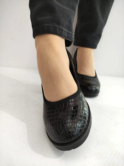 PANTOFI CASUAL DAMA KARISMA 60011A 01-O NEGRI CROCO