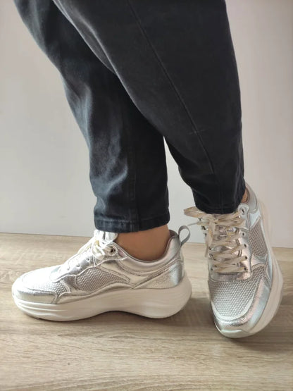 PANTOFI CASUAL DAMA MISSCAT WSC250532-11 ARGINTII