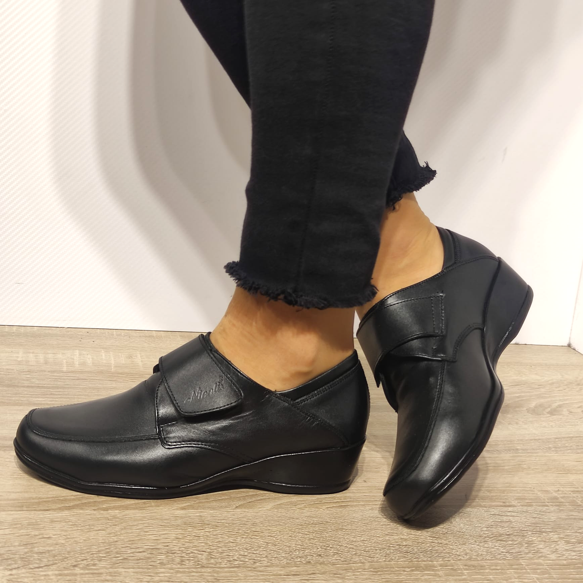 PANTOFI CASUAL DAMA NICOLIS 10153 NEGRI - imagine 6
