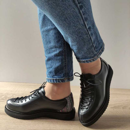 PANTOFI CASUAL DAMA NICOLIS 106 NEGRI + CROCO