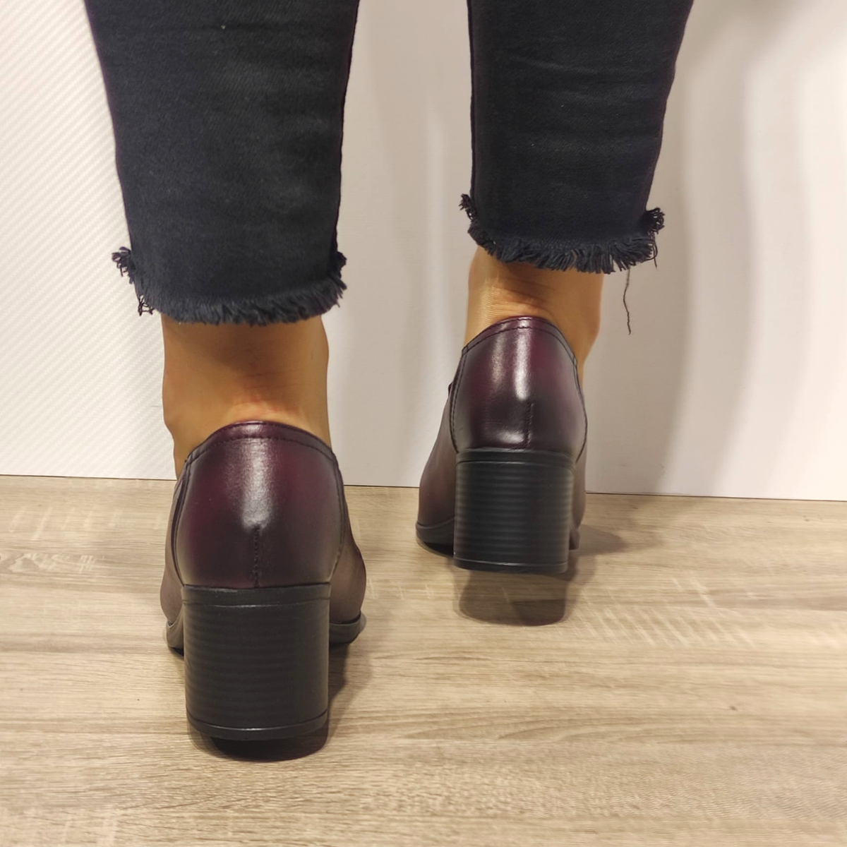 PANTOFI CASUAL DAMA NICOLIS 124494 BORDO - imagine 4