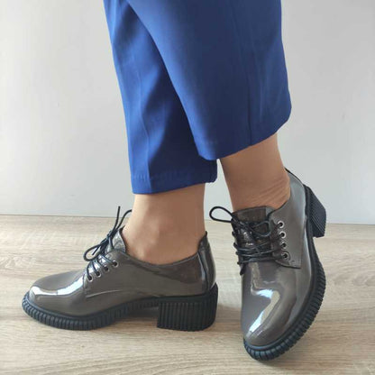 PANTOFI CASUAL DAMA PASS 216001B B2-L GRI LAC