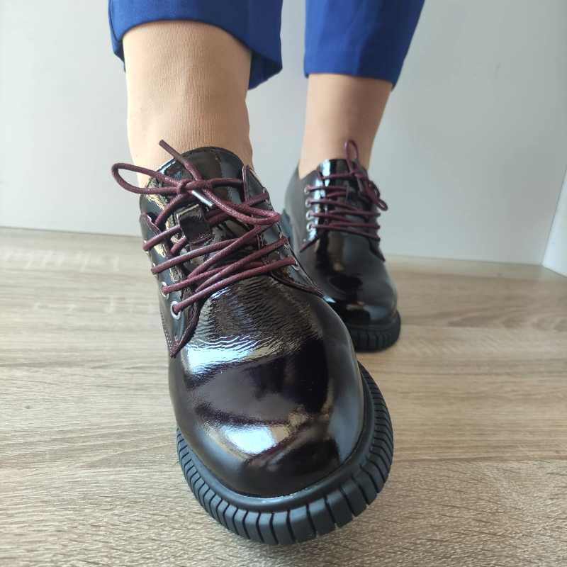PANTOFI CASUAL DAMA PASS 21601 23-L BORDO LAC - imagine 5