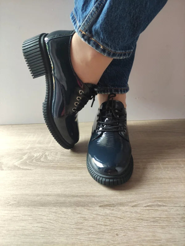 PANTOFI CASUAL DAMA PASS 216019A 07-L BLEUMARIN LAC - imagine 5