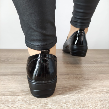 PANTOFI CASUAL DAMA PASS 400017 01-O NEGRI CROCO