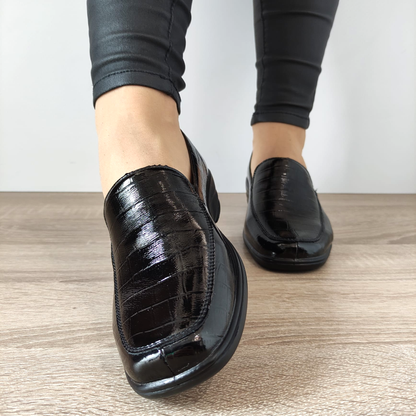 PANTOFI CASUAL DAMA PASS 400017 01-O NEGRI CROCO