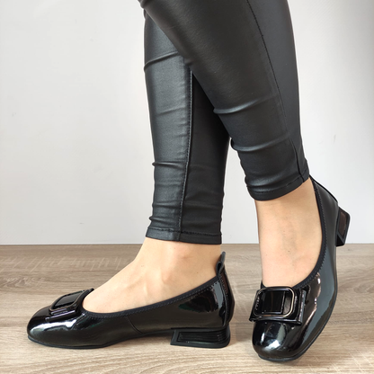 PANTOFI CASUAL DAMA PASS 40017B 01-L NEGRI LAC