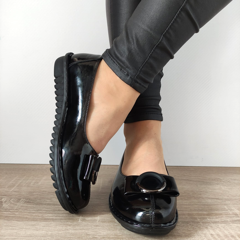 PANTOFI CASUAL DAMA PASS 40020A 01-N NEGRI LAC - imagine 5