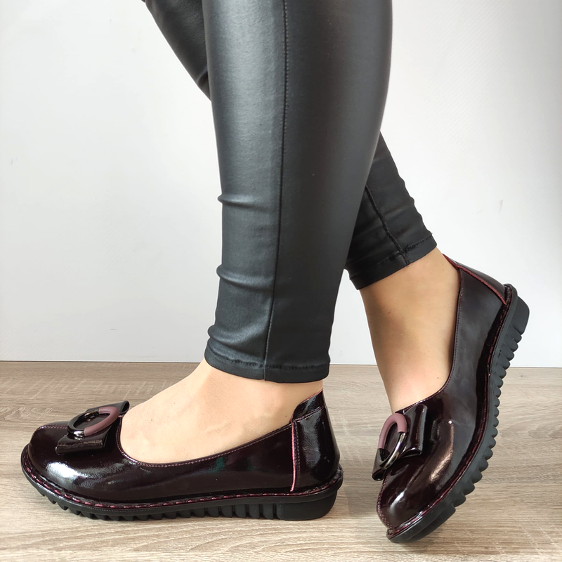 PANTOFI CASUAL DAMA PASS 40020B 23-1 BORDO LAC - imagine 2