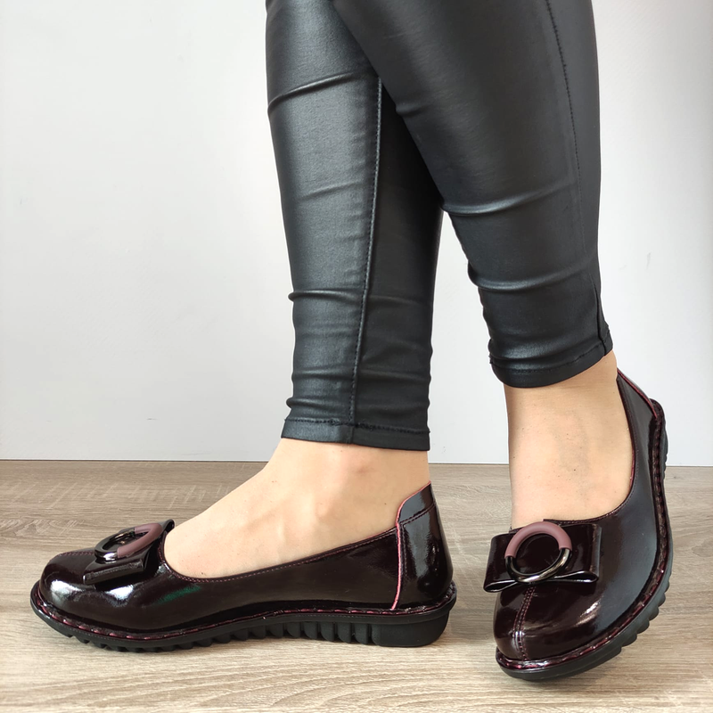 PANTOFI CASUAL DAMA PASS 40020B 23-1 BORDO LAC - imagine 3
