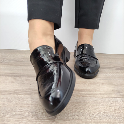 PANTOFI CASUAL DAMA PASS 440007 01-L NEGRI LAC