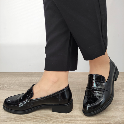 PANTOFI CASUAL DAMA PASS 440007 01-L NEGRI LAC