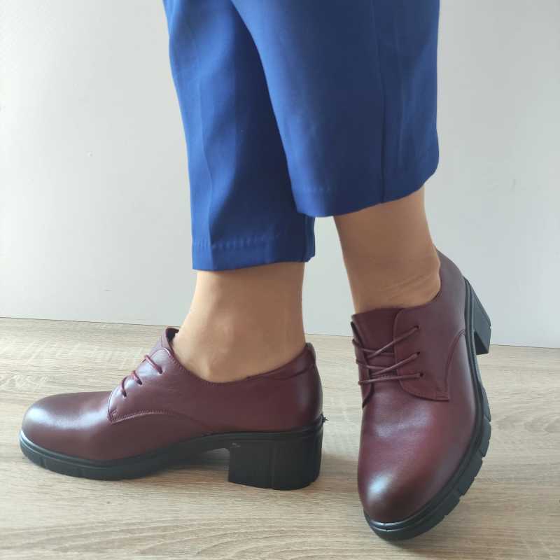 PANTOFI CASUAL DAMA PASS 50032B 23-N BORDO - imagine 5