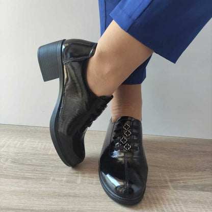 PANTOFI CASUAL DAMA PASS 50039A 01-L NEGRI LAC