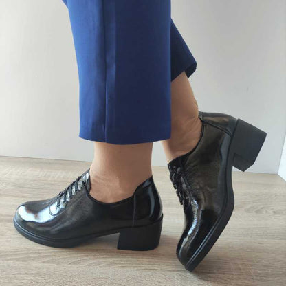 PANTOFI CASUAL DAMA PASS 50039A 01-L NEGRI LAC