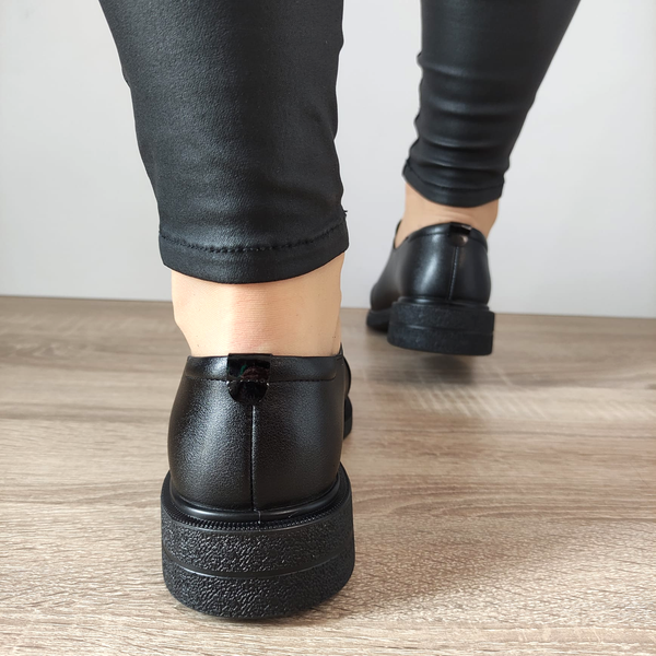 PANTOFI CASUAL DAMA PASS 540004 01-N NEGRI + LAC - imagine 5
