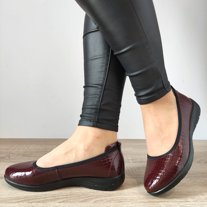 PANTOFI CASUAL DAMA PASS 540008B 23-0 BORDO CROCO