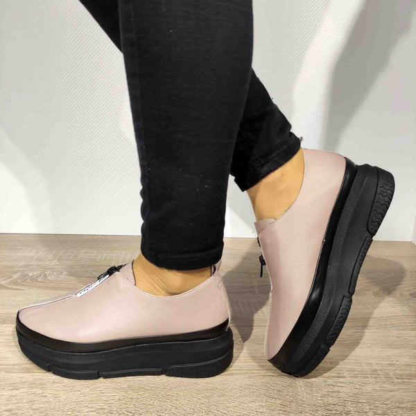 PANTOFI CASUAL DAMA PERLLA 1247-11 NUDE - imagine 2