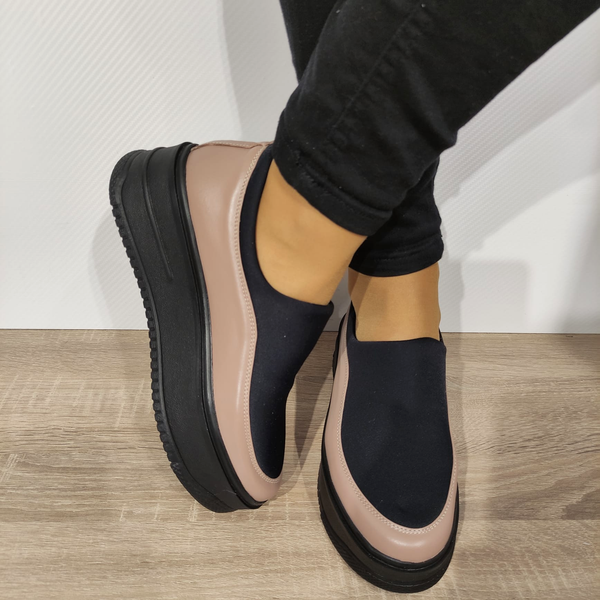 PANTOFI CASUAL DAMA PERLLA 1375-9 NUDE - imagine 4