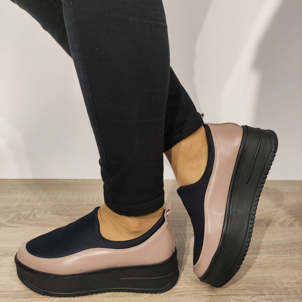 PANTOFI CASUAL DAMA PERLLA 1375-9 NUDE - imagine 2