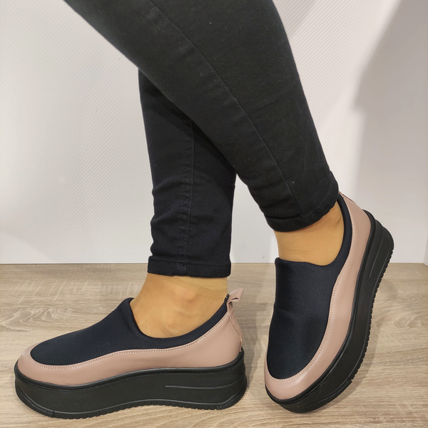 PANTOFI CASUAL DAMA PERLLA 1375-9 NUDE - imagine 3