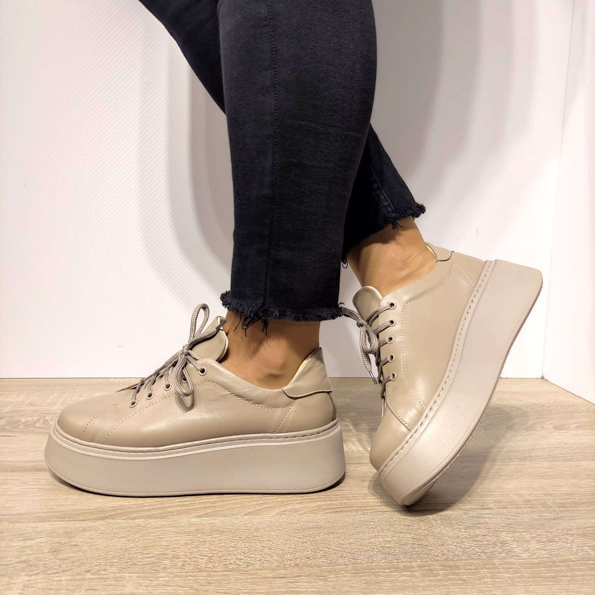 PANTOFI CASUAL DAMA PERLLA 1984-3 BEJ - imagine 8